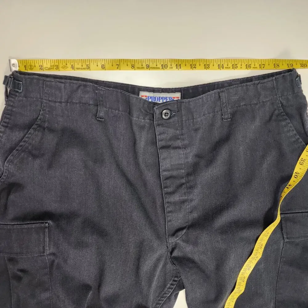 VTG Propper Combat Cargo Pants XL Regular‎ Black Military Tactical Cotton Poly